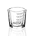 BCnmviku Espresso Shot Glasses Measuring Cup Liquid Heavy Glass for Baristas 2oz for Single Shot of Ristrettos (2 pack)