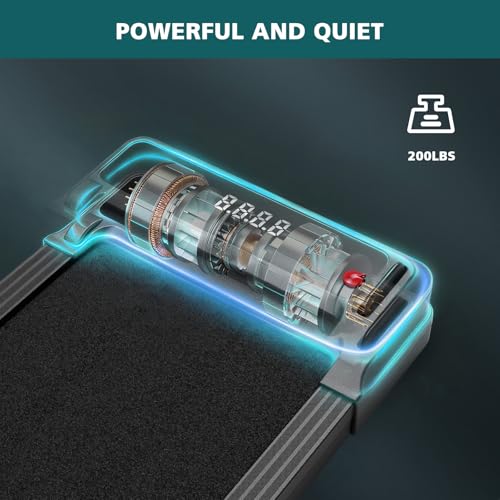 image for Smug Compact Armless Treadmill, Space Saving Design for Home & Office,