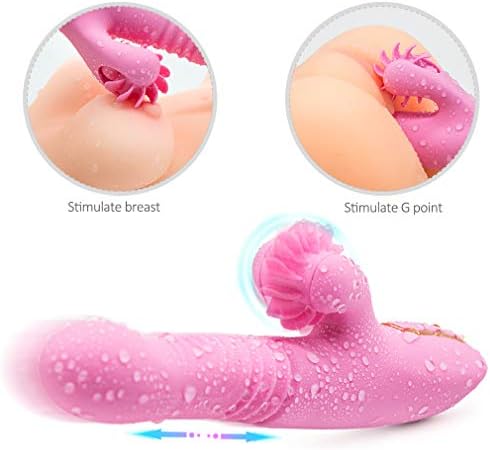 Powerful 7 Modes - Thrusting +Licking Butterfly Masasger for Women CLitorials Stimulation Six Toys for Female Vibrantor Bullet Rabbit Lifelike Adullt Game,T-Shirt