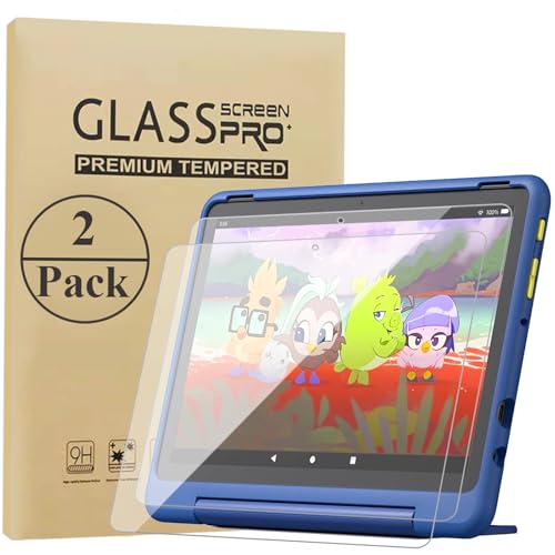 HunDun 2 Stück Schutzfolie für 10 Kids Pro, Schutzglas Displayschutzfolie, Gehärtetem Glas Displayschutzfolie, Hartglas Folie,9H Härte, Shockproof