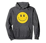 70s Yellow Smile Face Shirt Cute Happy Peace Smiling Face Pullover Hoodie