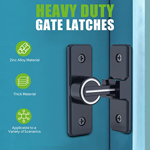 Image of Barn Door Lock Hardware, Heavy Duty 90 Degree Flip Latch Privacy Lock, Zinc Alloy Sliding Barn Door Latch for Bathroom, Bedroom, Closet, Garage, Shed and Gate (Luminous-2PCS)