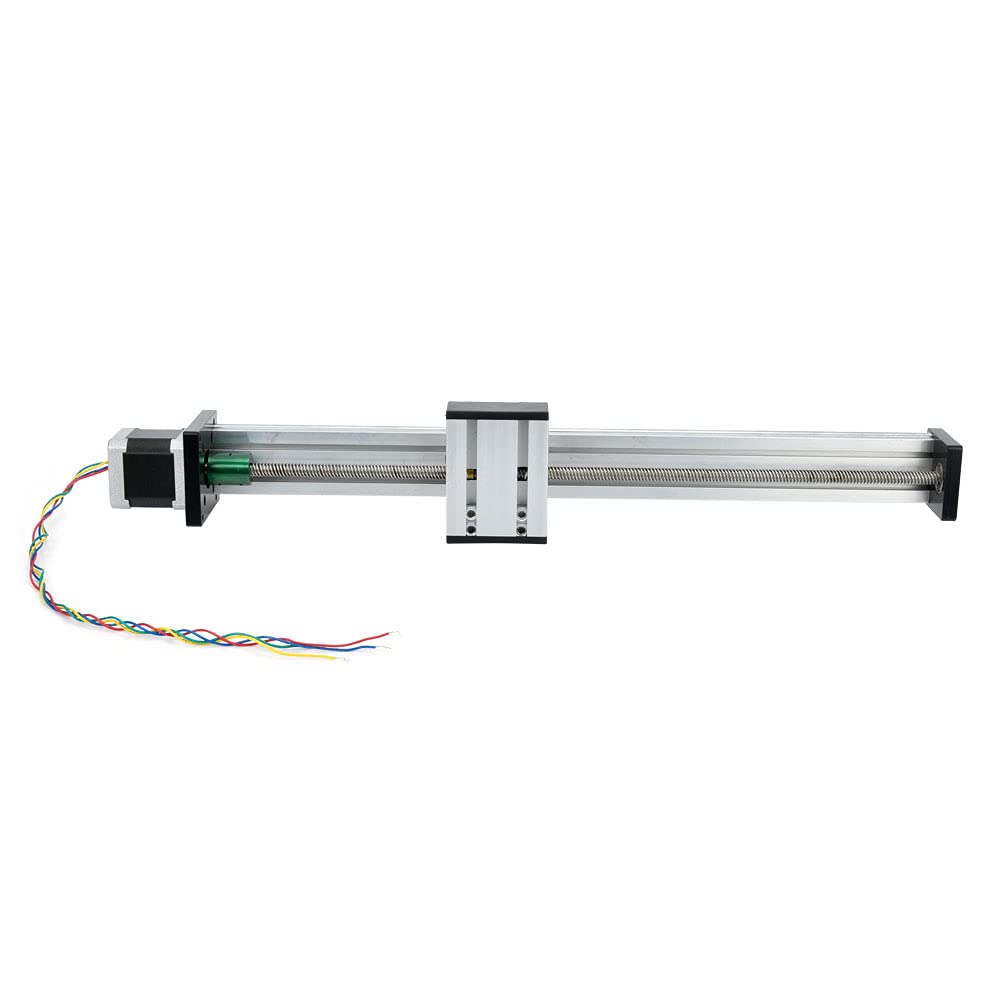 Śruba śrubowa Xtevu, 0808 Pojedyncza linia szkiełkowa z 57 silnikiem, aluminium stopu z aluminium Trapezoidalny Poradnik do CNC i automatyzacja (0808 Tornillo, rango efectivo 300)