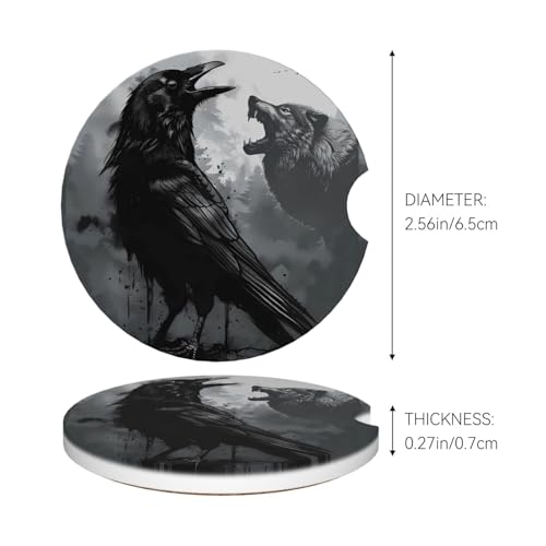 2 Pack Portavasos para Carro Decorativos de Cerámica 2.56 in miniatura 5