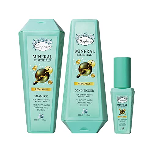 Mineral Essentials Rebalance Shampoo, Conditioner, And Dry Shampoo Bundle For Greasy Roots And Dry Ends, Helps Rebalance And Stabilize Every Hair Strand #TOP12