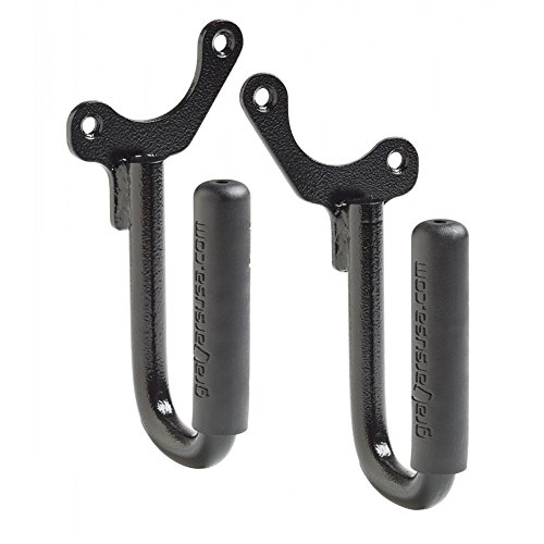 GraBarsUSA Genuine Solid Steel Handles for All YJ Wranglers Front (Black 1019)