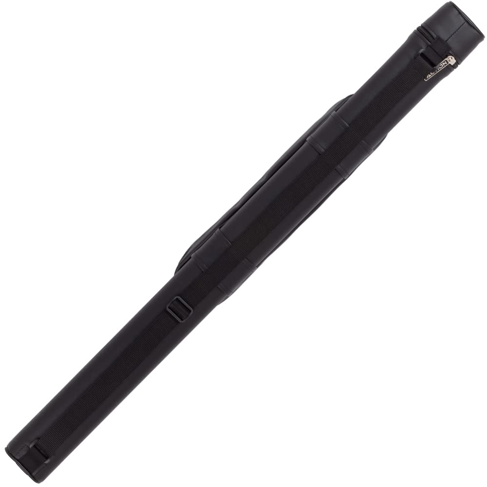 Action ACNP11 1x1 Rectangular Hard Vinyl Cue Case, Single Pool Stick Billiards Traveling Cue Case, Black