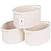Laughbird Storage Box|Fabric Storage Basket Used to Organize The Shelf of Closet Shelf Baby Toys|Decorative Medium Woven Linen Closet Organizer, With Handle Cube (white, 3bags)
