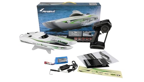 Amewi Green Arrow - Accionamiento a Chorro sin escobillas para catamarán, 30 km/h, 400 mm, RTR