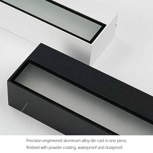 Luz de pared impermeable IP65 exterior de diseño rectangular largo negro para iluminacion de patios 3