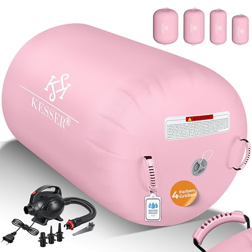 KESSER® Aufblasbare Airtrack | inkl. Tragetasche & elektr. Luftpumpe |...