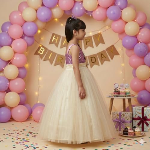 Image of SOFYANA Satin Formal Special Occasion Dress for A Young Girl Dressy Children's Wear Frock