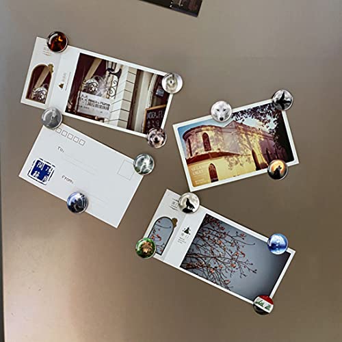 12 imanes decorativos de vidrio para refrigerador miniatura 5
