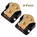 LawUza 2 Way Power Distribution Block, Connecting Block 0/2/4 Gauge in 4/8/10 Gauge Out Amp Ground Distributor for Auto Car Audio Splitter Amplifier