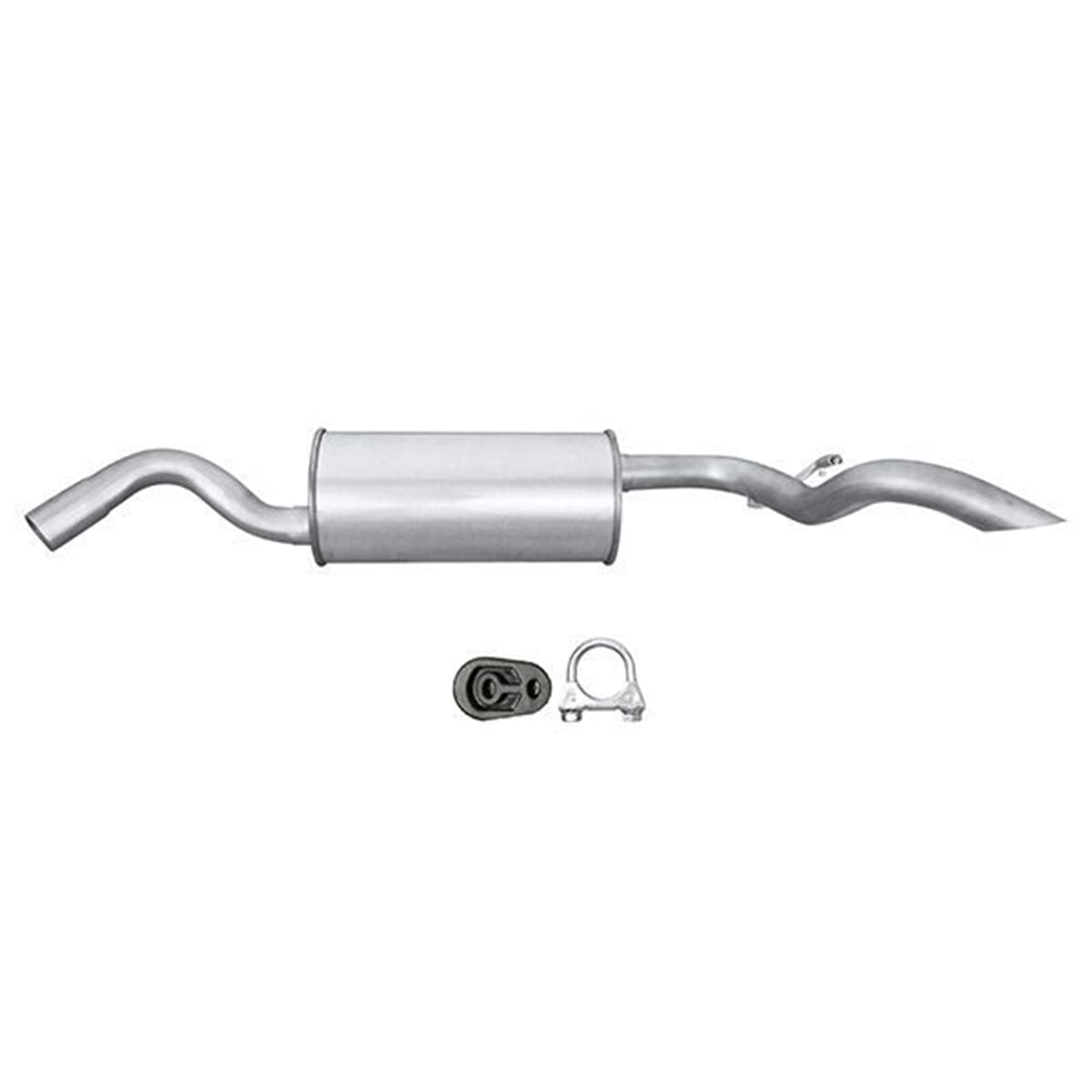 HELLA 8LD 366 029-761 Tłumik końcowy - Easy2Fit® Kit - z tyłu - jednoczęściowy - Komplet z elementami do montażu