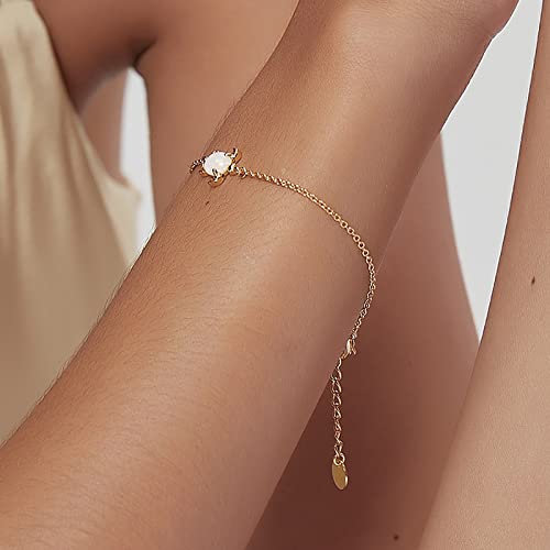 Gold Bracelet for Women 18K Gold Plated Dainty Gold Bracelets Non Tarnish Cuban Chain Link Bracelet Gold Charm Bracelet for Women3