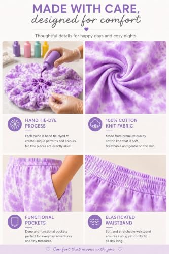 Image of Tweeny Mini Girls Kids Joggers | Tie Dye Joggers set | Track pant set | Pyajama with Crop top Combo Summer wear for Girls