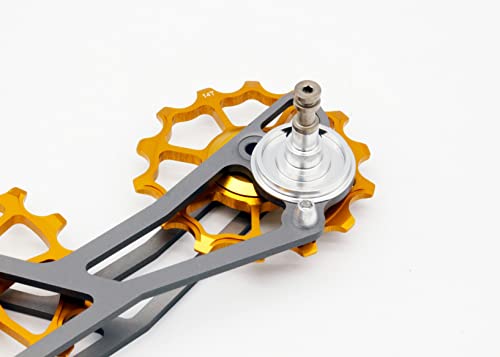 Swishti Road Cyclocross Gravel Bicycle Bike Rear Derailleur Oversized Pulley Wheel System Cage Ospw For Sram Etap 11 Speed Use (Gold) #TOP7