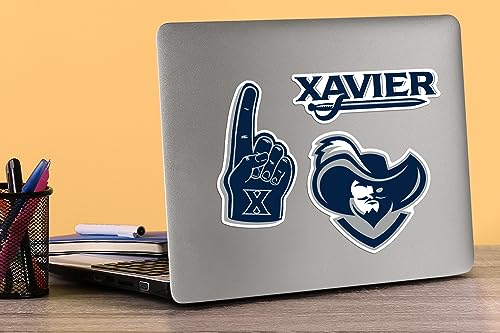 Image of Xavier University 10ct Vinyl Large Deluxe Stickers Variety Pack - Laptop, Water Bottle, Scrapbooking, Tablet, Skateboard, Indoor /Outdoor - Set of 10
