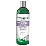 El champú hipoalergénico para perros es una fórmula sin lágrimas sin jabón con ingredientes clave naturales como el Aloe Vera y la vitamina E para hidrar la piel