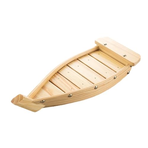 寿司ボート 川舟 将軍舟 和食器 盛器 盛付皿 舟盛 刺身盛り皿 和食器大皿 料 活造り 盛付け 盛器 料理飾り 舟型 船舶 宴会 演出 豪華 高級料亭等 (木製,40cm) すし パーティー 職人