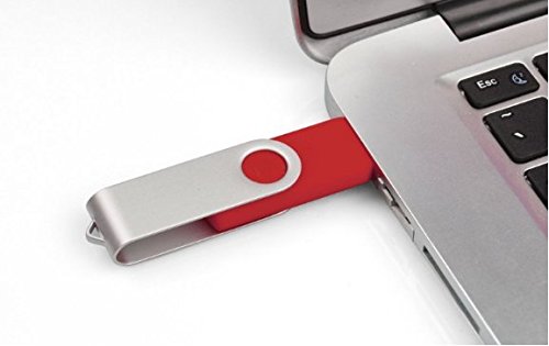 Lot de 5 clés USB pivotantes avec rangement pliable (32 Go/2.0, rouge)