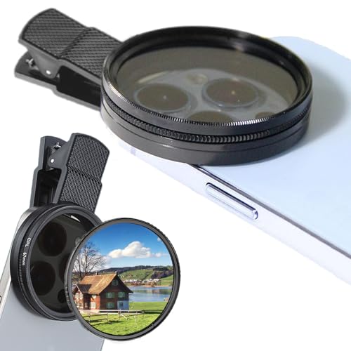 Yesmoyhe Clip-on Filtro CPL, 67mm Filtro Polarizador Circular, Polarizador para Accesorios de...