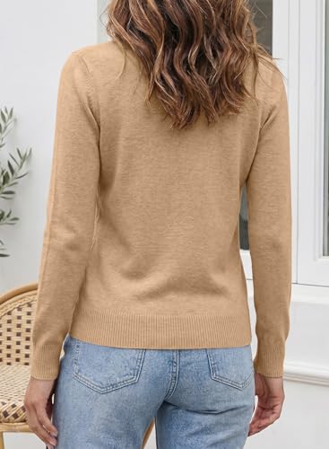 Image of SHEWIN Womens Sweaters 2026 Casual Crewneck Long Sleeve Lightweight Knit Pullover Sweater Tops Fall Clothes