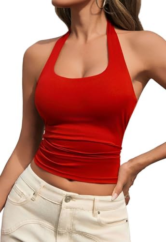 Womens Tank Tops Sexy Halter Neck Going Out Tops Summer 2025 Tren...