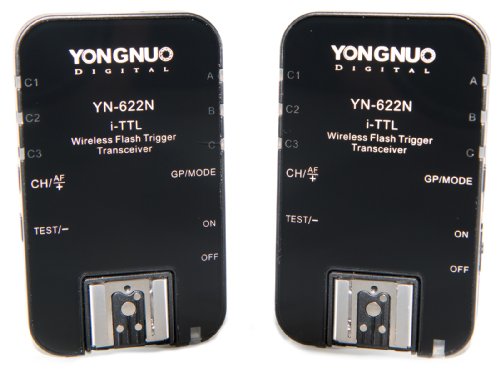 Yongnuo YN-622N-USA i-TTL 2.4-GHz Wireless Flash Trigger Transceiver Pair for Nikon DSLRs, US