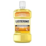LISTERINE Fresh Ginger & Lime milder Geschmack (600 ml), antibakterielle Mundspülung ohne Alkohol, für einen frischen Atem
