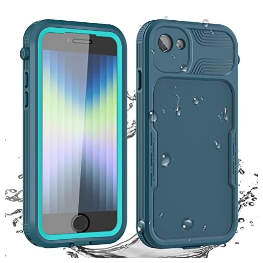 AICase Coque étanche pour iPhone SE 2022/SE 2020/8/7 - Anti-Neige et Anti-Choc - Certifié IP68 - Protection complète sous l'eau