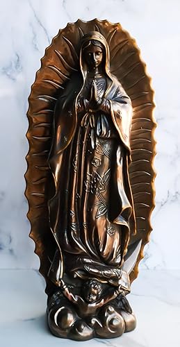 Estatua religiosa grande Virgen de Guadalupe 19 pulgadas miniatura 6
