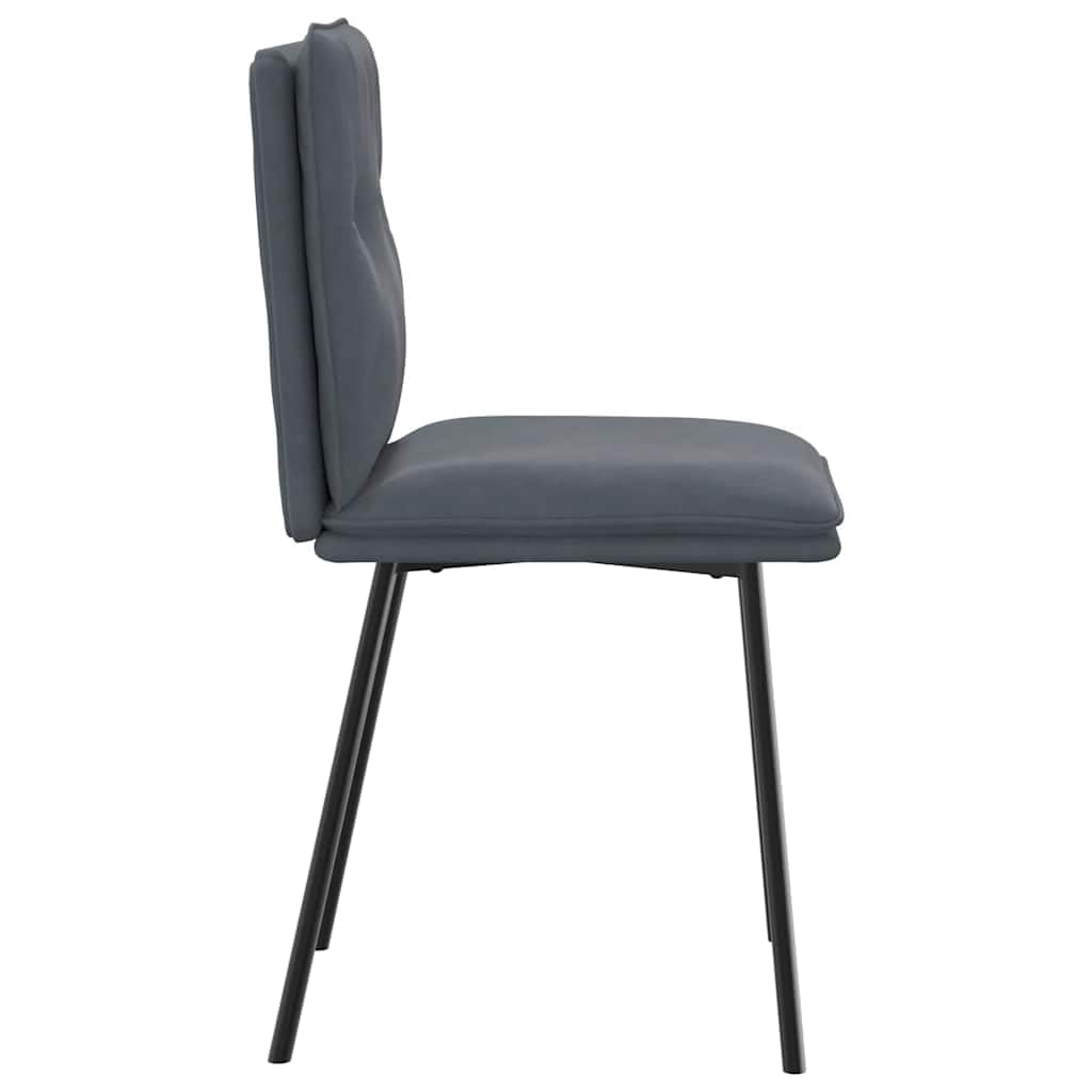 Generico Sedie da Pranzo 2 pz Grigio Scuro in Velluto,Mobili,Sedie,Sedie per Cucina e Sala da Pranzo,Grigio,14.8 kg,4101310
