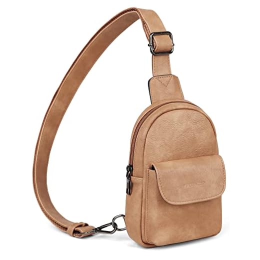 MASINTOR Bolsa tiracolo pequena para mulheres fashion pochete bolsa transversal para mulheres mochila tiracolo para viagem, Marrom camelo