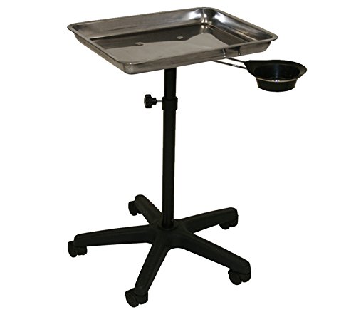 LCL Beauty Stainless Steel Air Lift All Purpose Tray with Removable Utility Cup