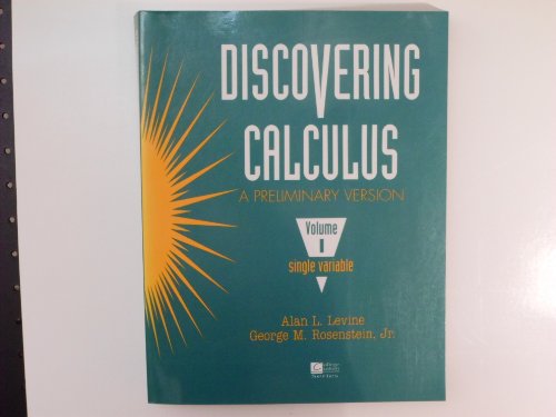 Discovering Calculus: A Preliminary Version Sin... 0070375550 Book Cover