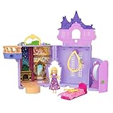 マテル ディズニープリンセス（Disney Princess） ラプンツェルと塔（かさねるおしろシリーズ！ミニドール） きせかえ人形・ハウス ままごと・ごっこ遊び プレイセット ミニドール1体付 3歳から パープル JDP61