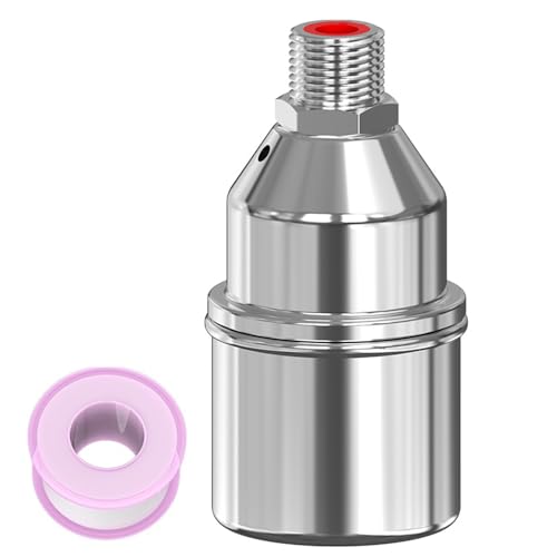 1/2 Inch Water Float Valve 304 Stainless Steel Automatic Water Level Control Valve No Need Electricity Water Level Controller Valve Auto Fill Shut Off Mini Float Valve for Water Tank,Pool,Pond,Tower