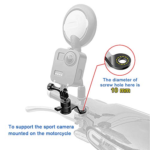 Aluminium Motorfiets Achteruitkijkspiegel Mount 360 ° Roation Metalen Houder Beugel Klem Compatibel voor Max Hero 11/10… - Image 3