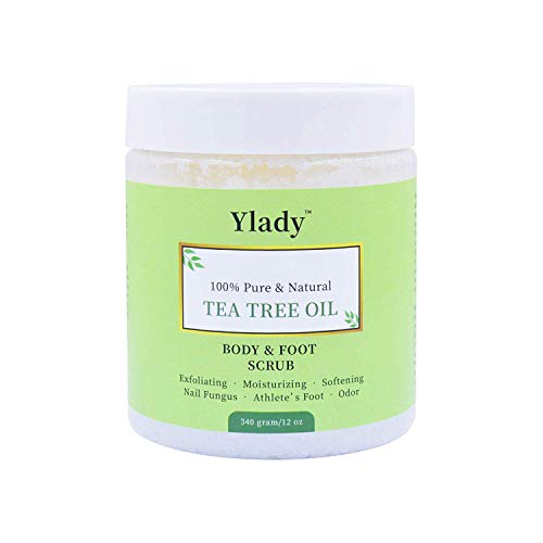 Tea Tree Oil Scrub Soft Scrub Made With 100% Pure Tea Tree Oil And Mineral Salts Fight Acne,Warts,Corns Better for Body Odor,Athlete foot,Jock Itch,Callus Treatment