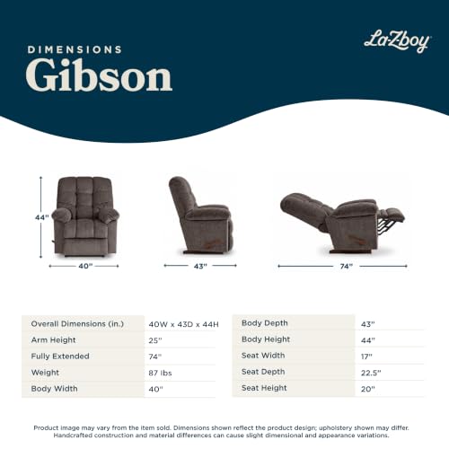 Image of La-Z-Boy Gibson Rocking Recliner, Mushroom | Plush Grand-Scale Comfort