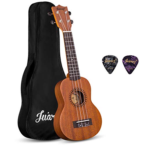 JRZ21UK 21" Soprano Ukulele Kit, AQUILA Strings, Sapele Body, Rosewood Fingerboard, Matte Finish, with Bag and Picks, Natural
