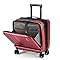 TydeCkare Equipaje De Mano De 16″ Con 2 Compartimentos Para Laptop Plateado Gris