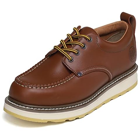 HANDPOINT Men's 4" SureTrack Soft Toe Slip Resistant Oxford Work Shoes, H82994D, 9.5 Cover
