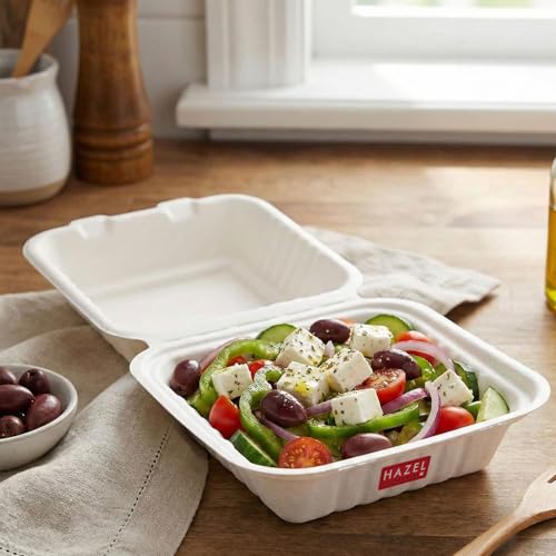 Image of HAZEL Bento Cake Box | 100% Biodegradable Box for Mini Cakes, Lunch Cakes & Home Bakers | Pack of 10