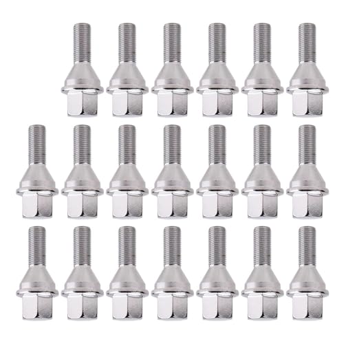 Pernos rueda de alta resistencia M12x1.25 plata compatibles con Dodge Dart kit de 20 unidades