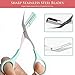 3PCS Professional Stainless Steel Eyebrow Grooming Shear Scissors with Plastic Comb Detachable Eyebrow Eyelash Hair Removal Shaper Shaping Tool Makeup Beauty Accessories for Men and Women