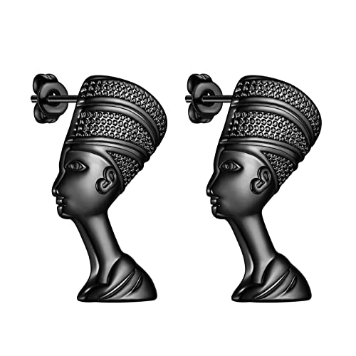 Collares de la reina egipcia Nefertiti y pendientes de tuerca unisex
