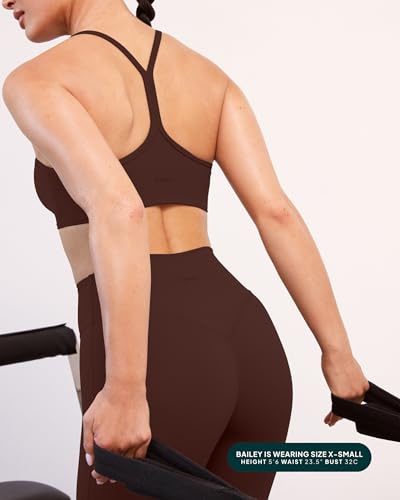 Image of PAVOI ACTIVE Yoga Racerback Bras for Women - Buttery Soft Low Support Scoop Neck Y-Back Thin Strap Sports Bra - FlexFlow